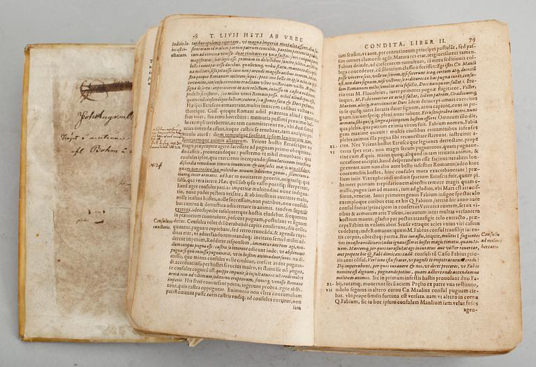 BOK: Titi Livii Patavini Historiae Romanae Principis, Jano Grutero, tryckt 1634 Jacobi Fischeri.