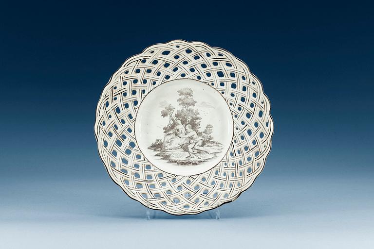 A Marieberg faience dish, 18th Century.