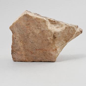 DEKORFRAGMENT, marmor, 1700-tal eller äldre.