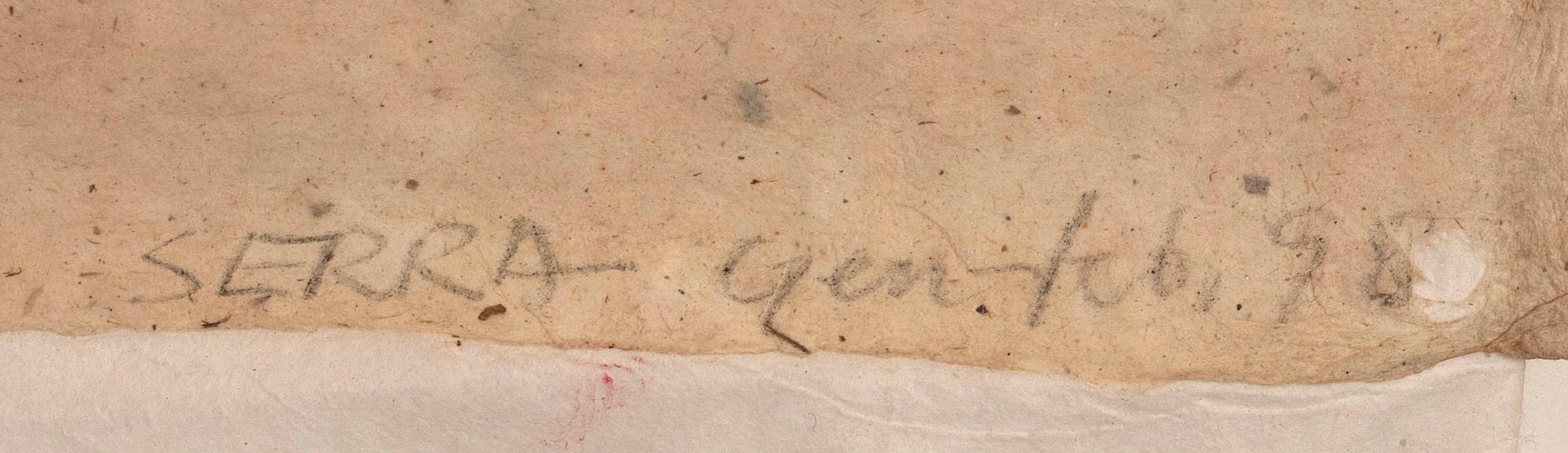 Paolo Serra, tempera på papper signerad och daterad 1998.