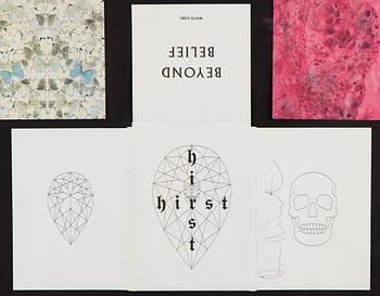 Damien Hirst, "Beyond Belief", 11 st promotionskort i en signerad mapp.