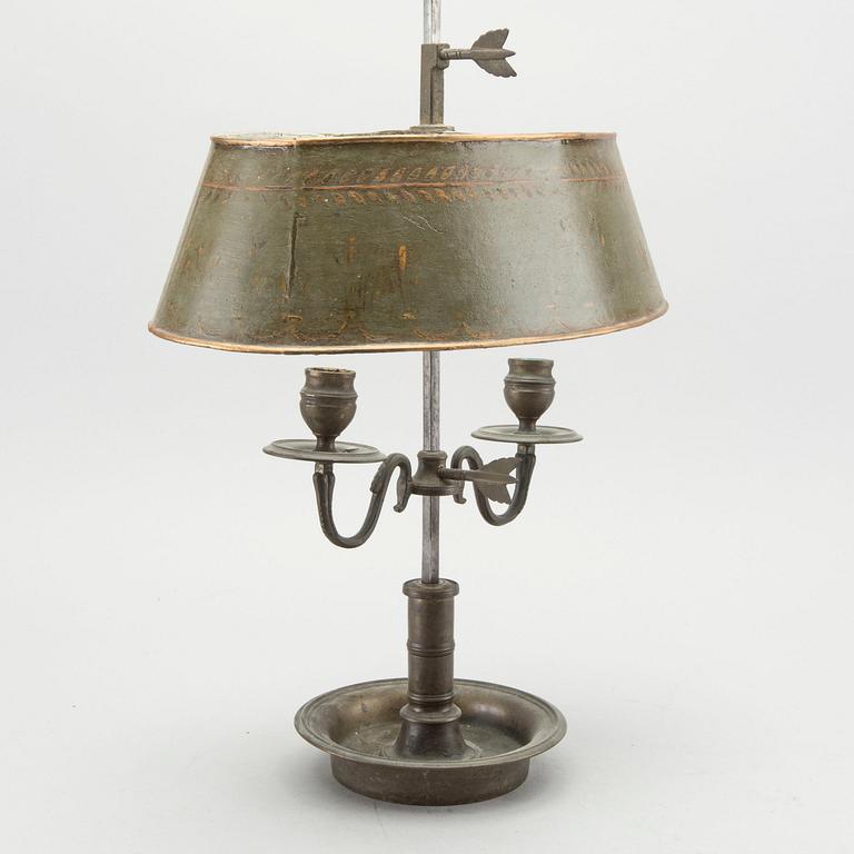 An Empire style Bouilotte lamp  alter aprt of the 19th century.