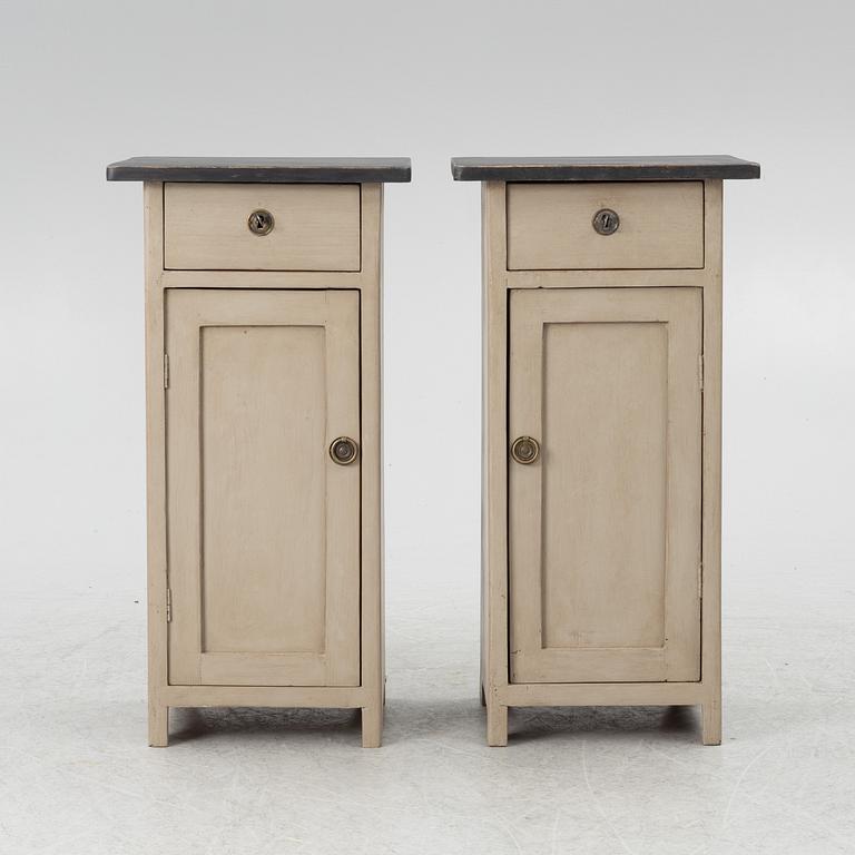 A pair of bedside tables, early 20th Century.