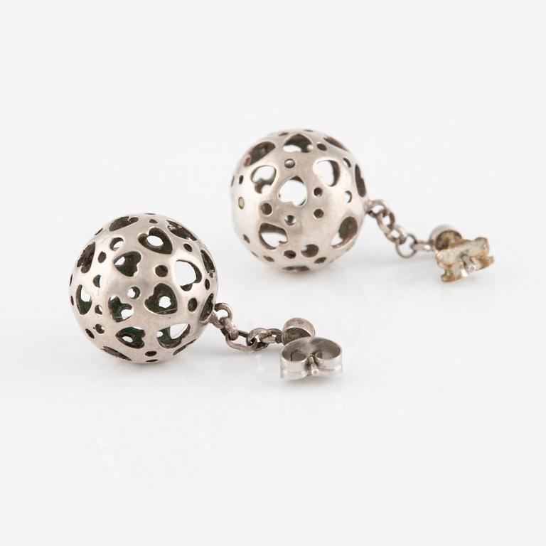 Liisa Vitali and probably Victor Jansson, earrings and ring, silver.