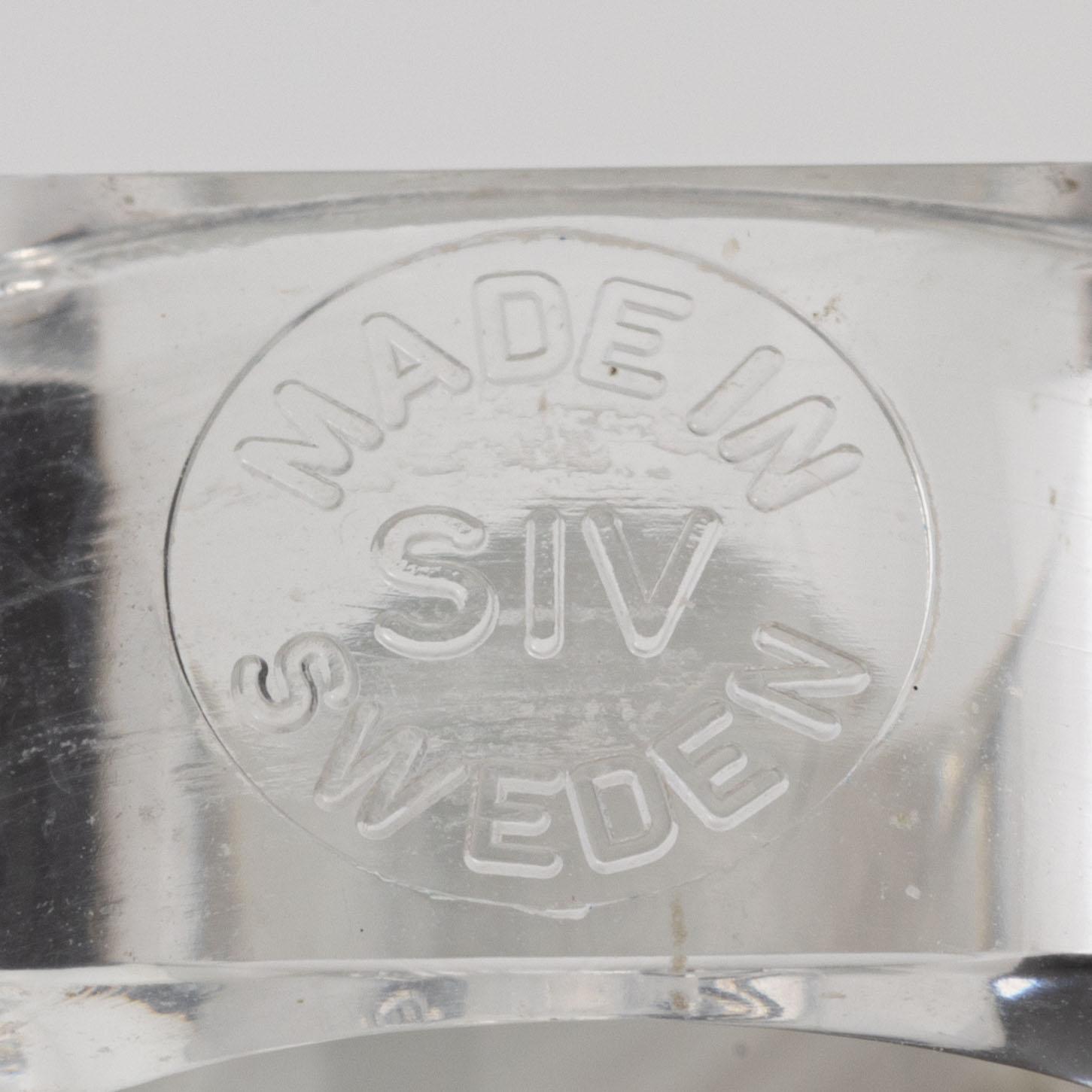 Siv Lagerström, three rings, acrylic plastic, 1970s.