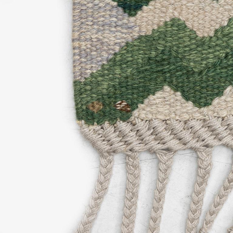 Barbro Nilsson, a carpet, 'Strålblomman grön', tapestry weave, c. 316 x 232 cm, signed AB MMF BN.