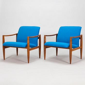 A pair of 1950's armchairs.