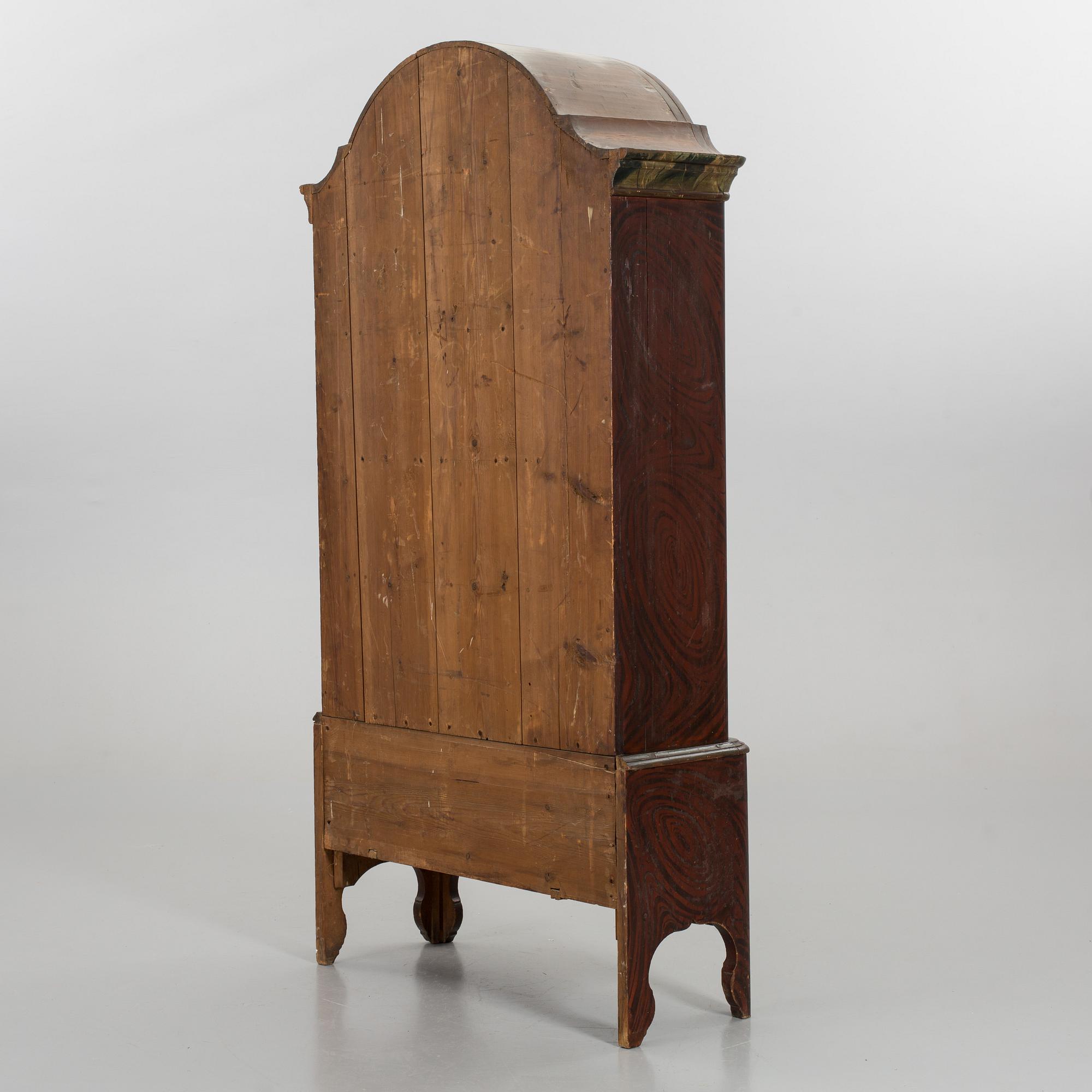 A PAINTED PINE CUPBOARD DATED FROM 1805 JÄMTLAND, SWEDEN.