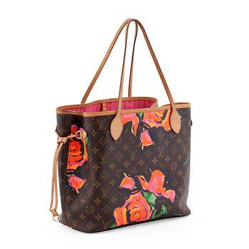 LOUIS VUITTON, a monogrammed canvas shoulder bag, "Stephen Sprouse Roses Neverfull MM", limited edition 2009.