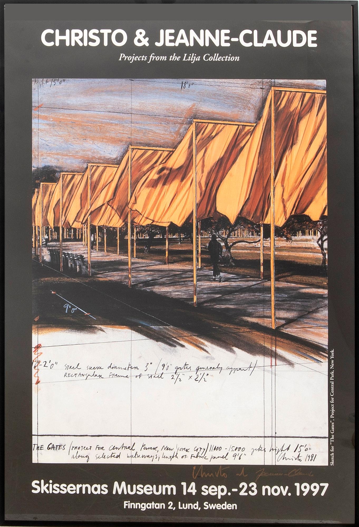 Christo & Jeanne-Claude, signed poster.