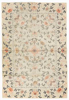 Sidenbroderi, Kina, sen Qing, omkring 1900.