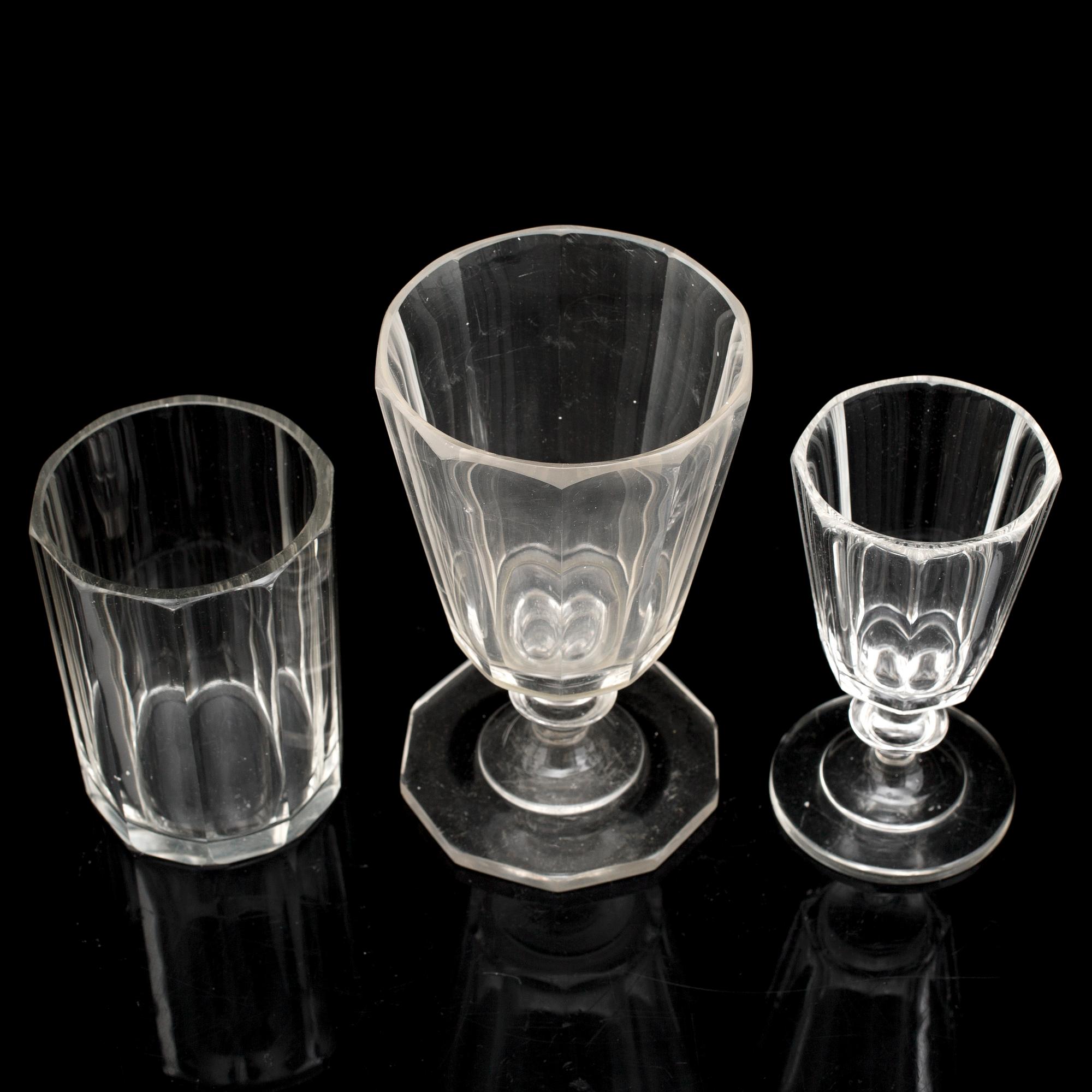 25 glasses, first half of the 20th century.