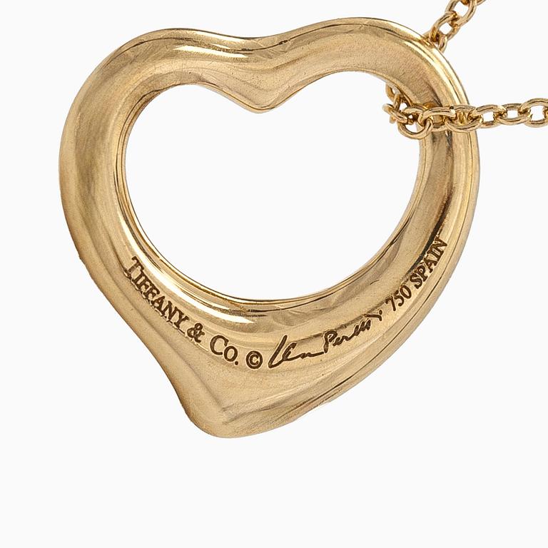 Tiffany & Co, Elsa Peretti, an 18K gold "Open Heart" necklace.