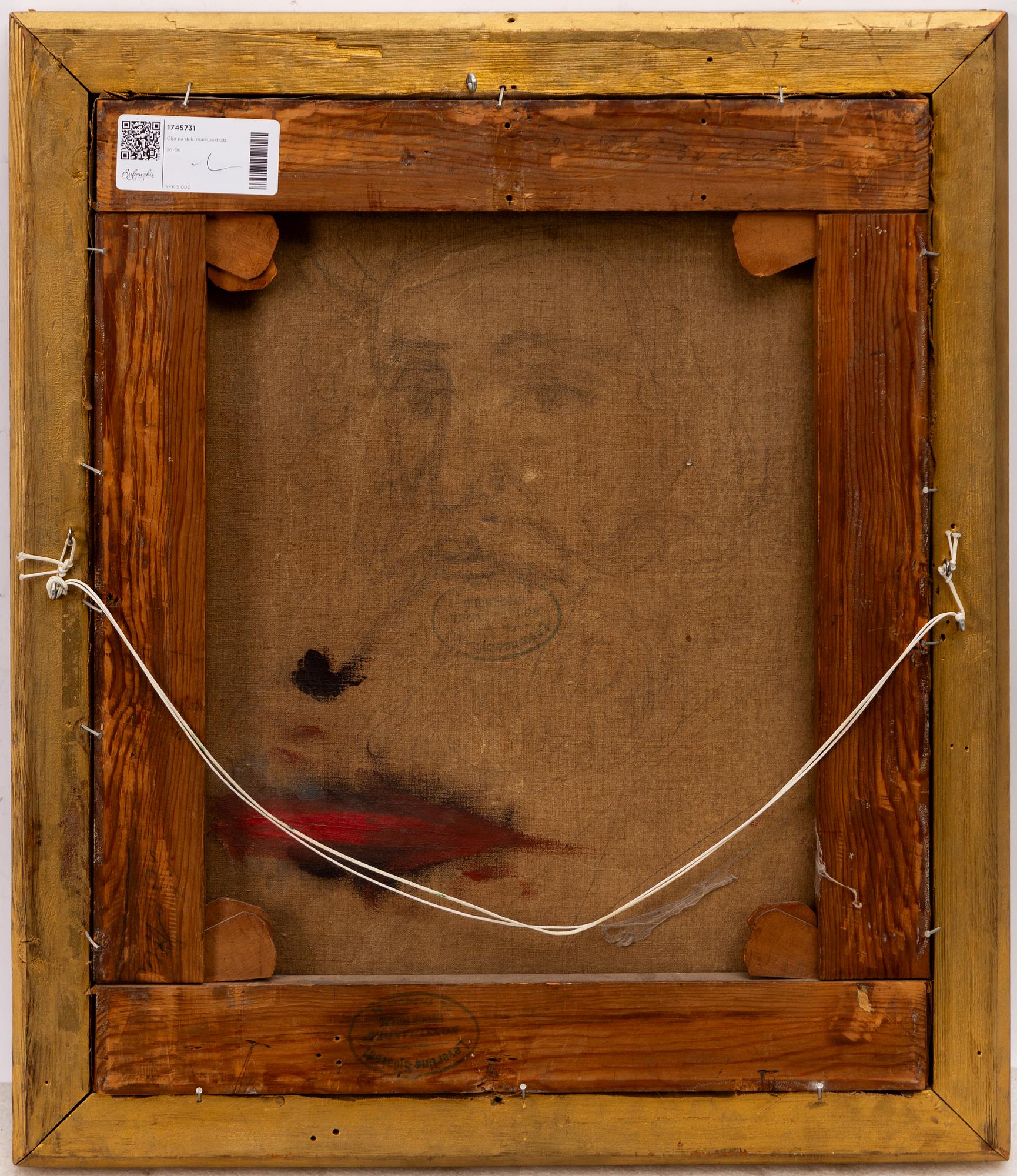 Unknown artist, 19th century, Portrait of a man.