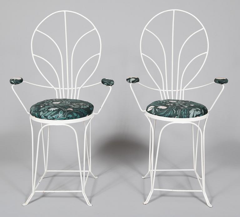 TRÄDGÅRDSTOLAR, 1 par, 1900-talets mitt.