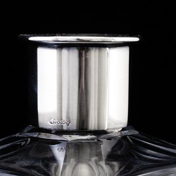 A mid 20th century glass and silver decanter, Germany.