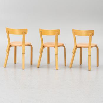 Alvar Aalto, a set of six chairs model 69, Artek, Finland, second half of the 20th century.