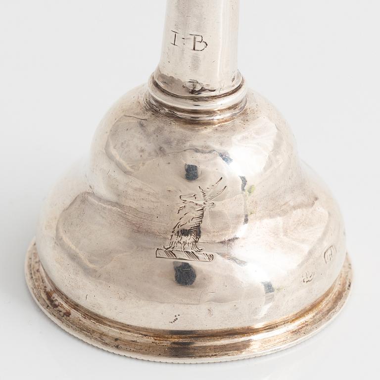 An Irish Silver Wine Funnel, mark of William Bond, Dublin, circa 1800.