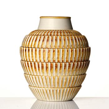 Gertrud Lönegren, a stoneware vase, Rörstrand, 1930s-40s.