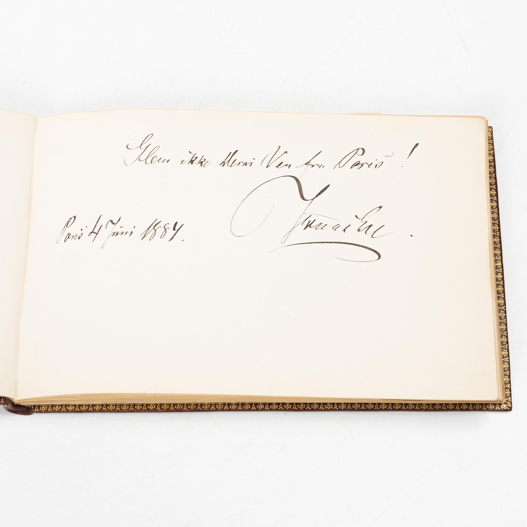 Album with among other things 16 pieces of watercolours and drawings by Swedish artists.