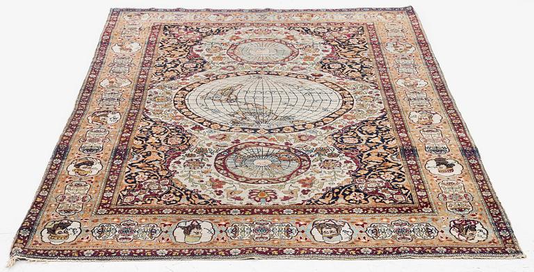 Matta, antik Isfahan, Södra Persien, ca 192 x 122 cm.