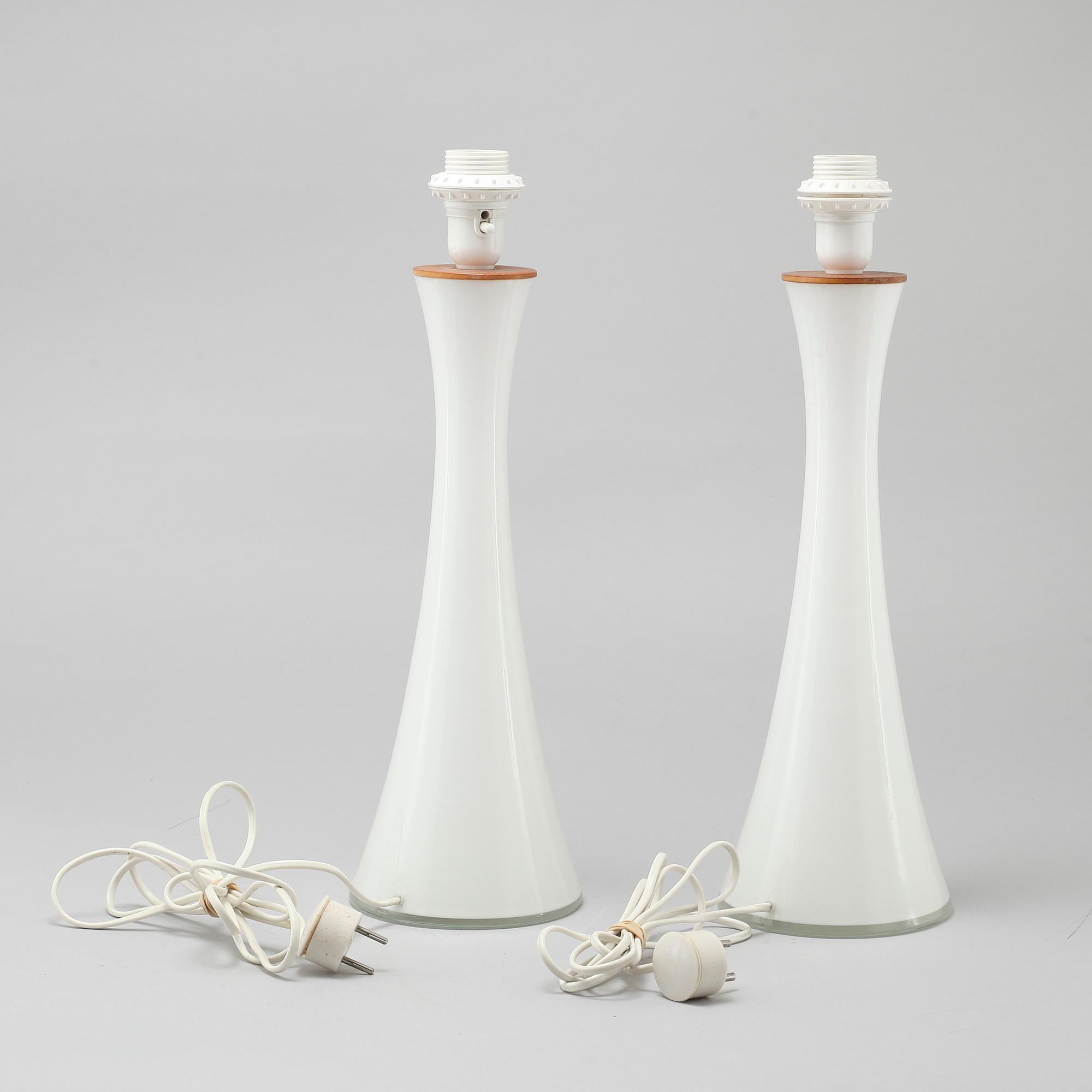 A pair of table lamps by Berndt Nordstedt for Bergboms, model "B-015", third quarter of the 20th century.
