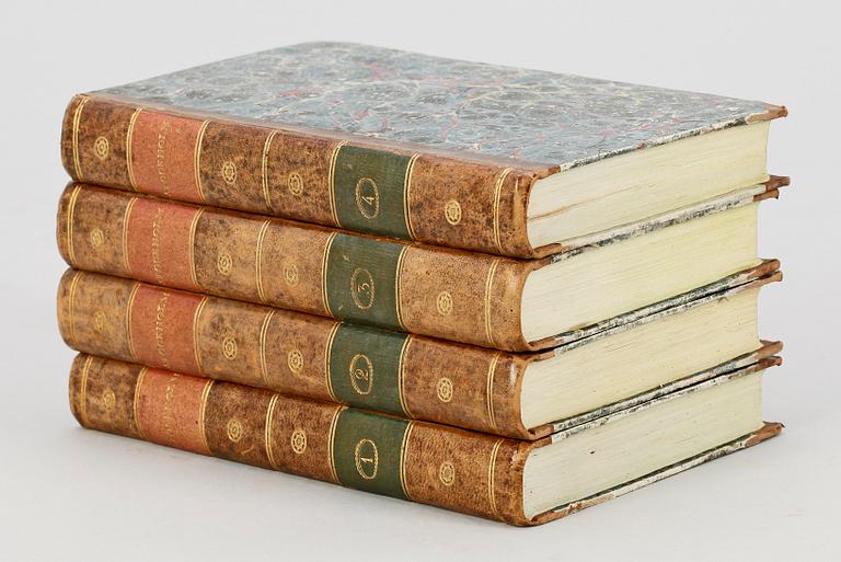 BOK, 4 vol, "Stockholm" av Johan Elers, Stockholm 1800-01.