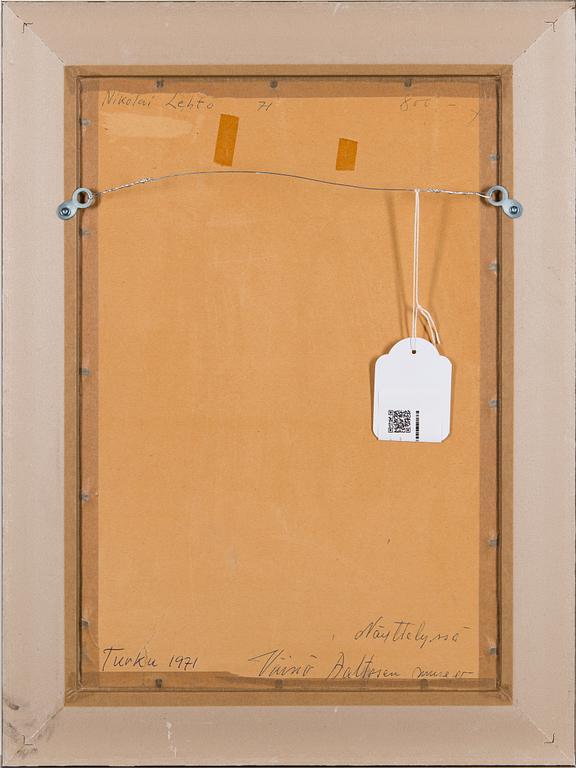 NIKOLAI LEHTO, oil on canvas laid on cardboard, signed and dated -71.