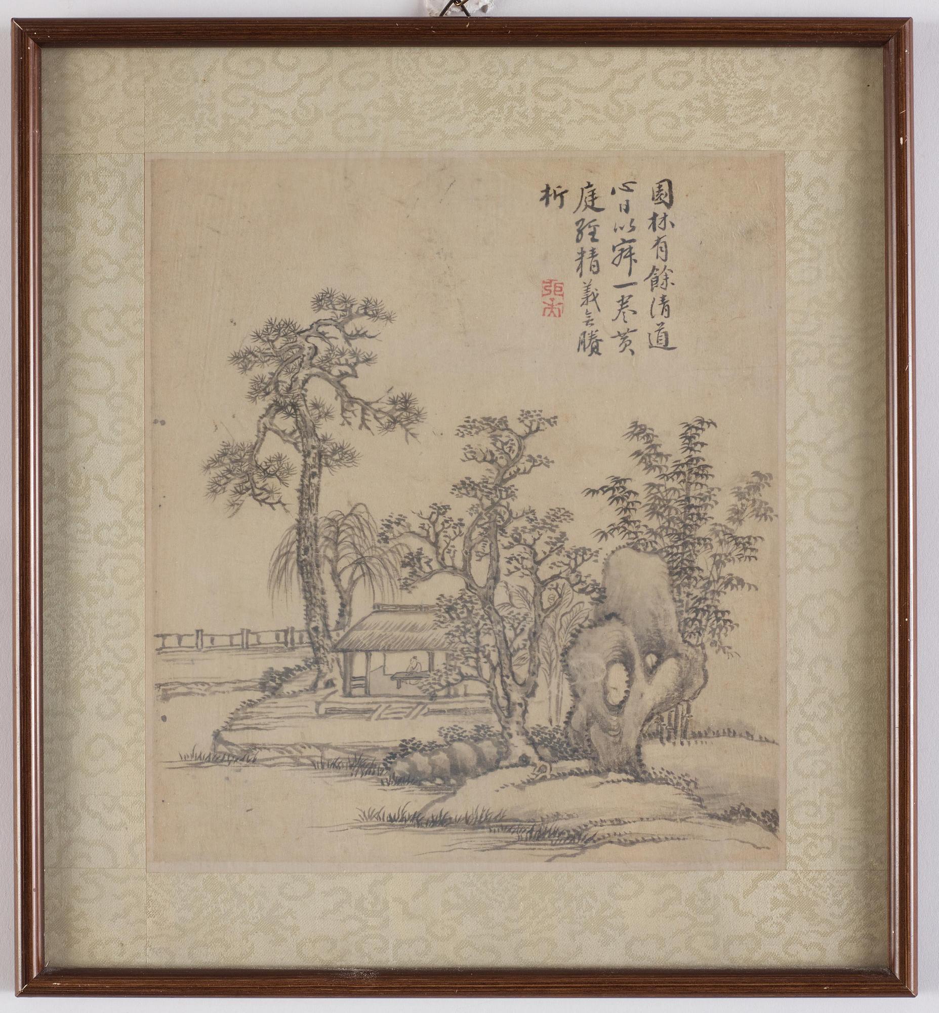 Zhang Geng (1685-1760), albumblad, nio stycken, akvarell och tusch på papper. Qingdynastin, daterad 1728.