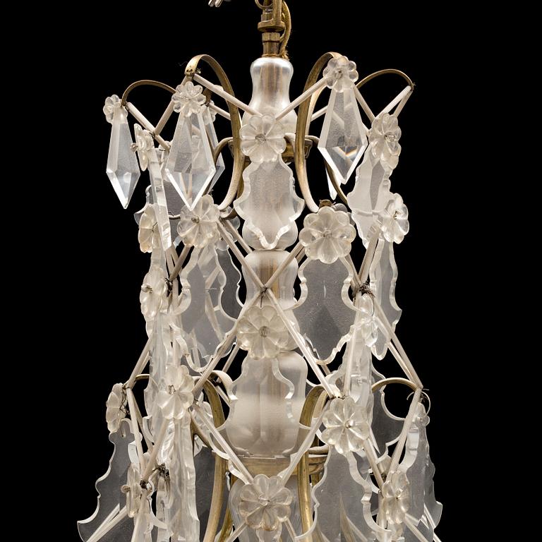 A 20th century Rococo style chandelier.