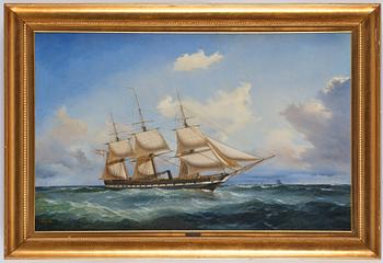 Carl Julius Emil Olsen, Steam frigate under sail.