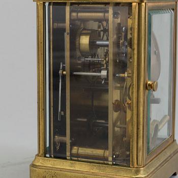 Late 19th Century French Aiguilles Gilt Brass Carriage Clock.