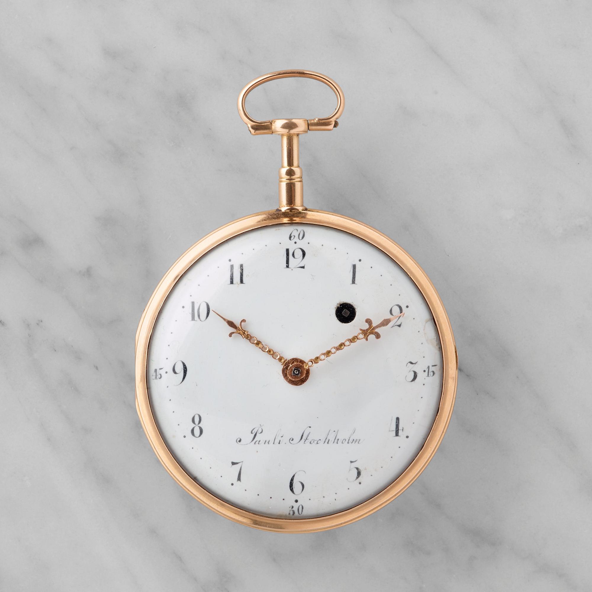 WILHELM PAULI (1770-1816), Stockholm, pocket watch, 54 mm,
