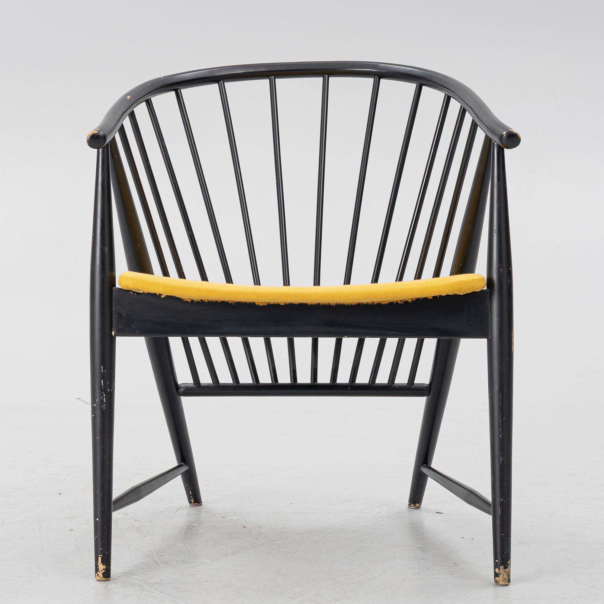 Sonna Rosén, armchair/"Solfjädern" 1950s/60s AB Nässjö Stolfabrik.