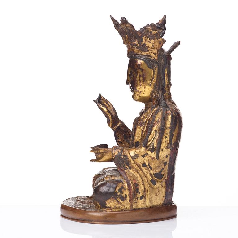 BUDDHISATTVA, brons. Mingdynastin (1368-1644).