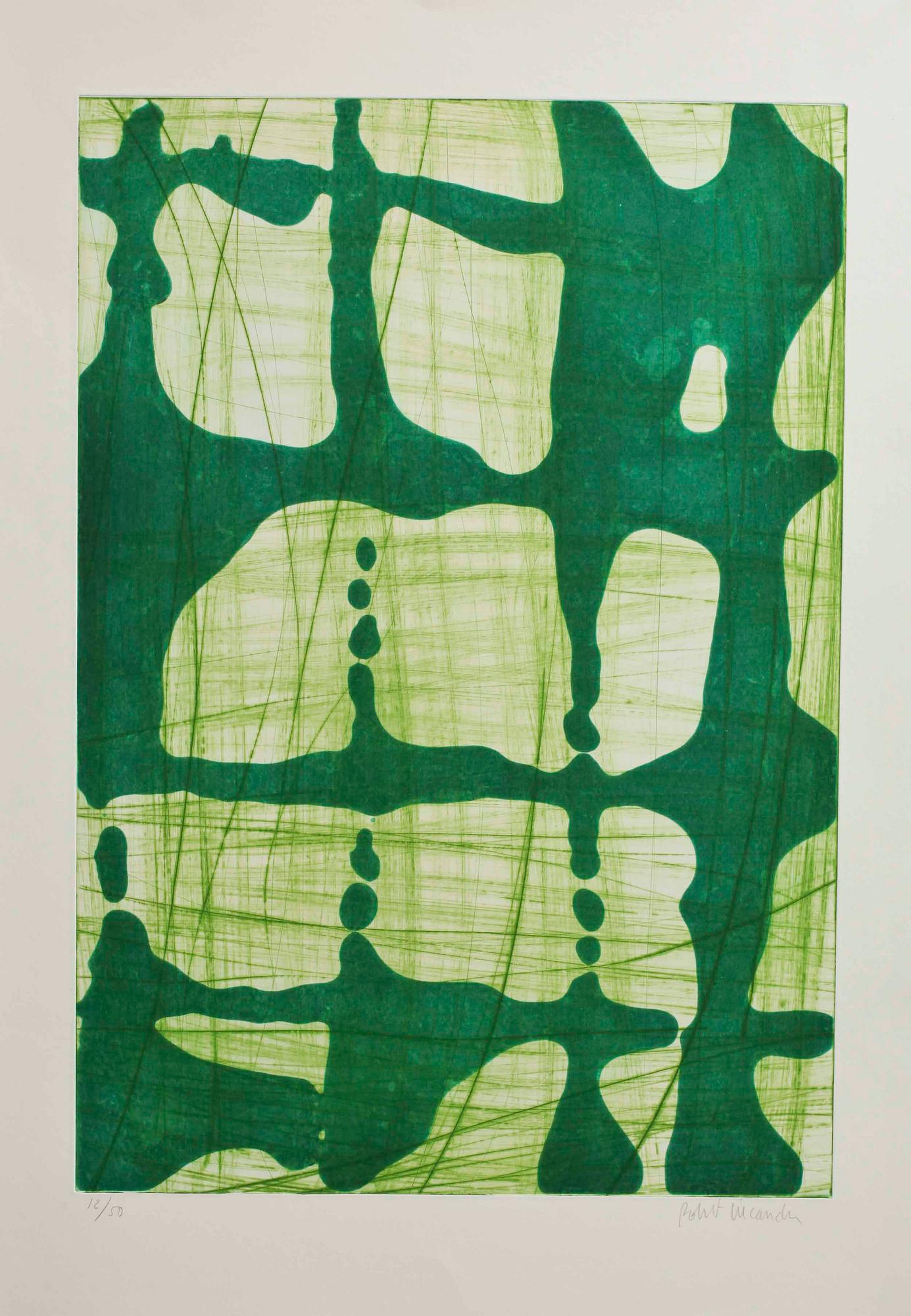 ROBERT LUCANDER, färgetsningar, 2 st, sign och numr 12/50 resp 17/50.