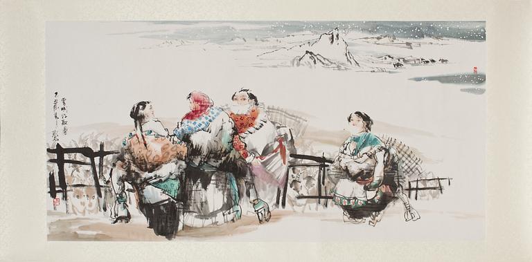 Sanshi Zhang, Peasants i a snow storm.