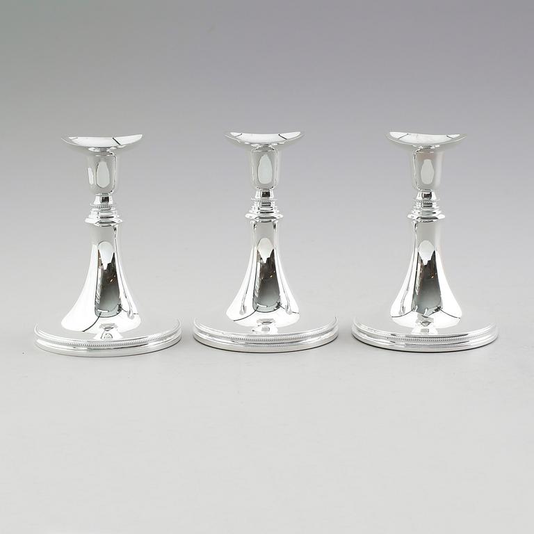 LJUSSTAKAR, 3 st, silver, MGAB, Uppsala 1961-63.