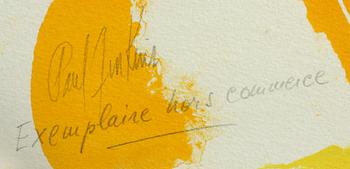 PAUL JENKINS, mapp, 6 litografier, sign. Galerie Karl Flinker 1965. Exemplaire 167.