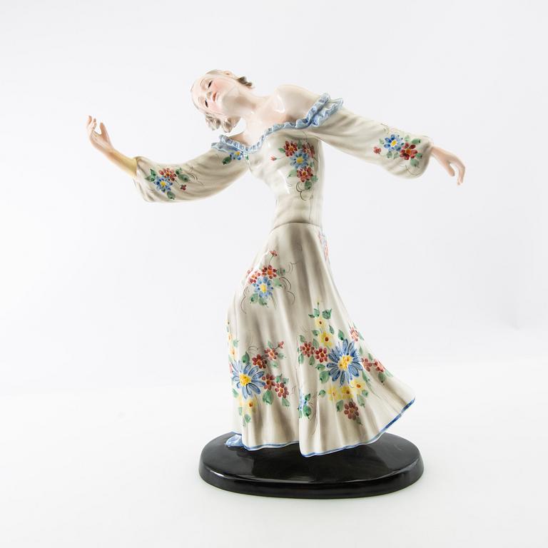 Josef Lorenzl, figurine "Rythmus" for Goldscheider circa 1940.