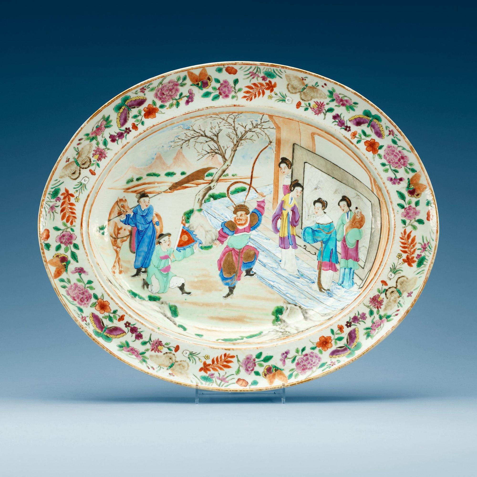 FAT, porslin. Kanton, Qing dynastin, 1800-tal.