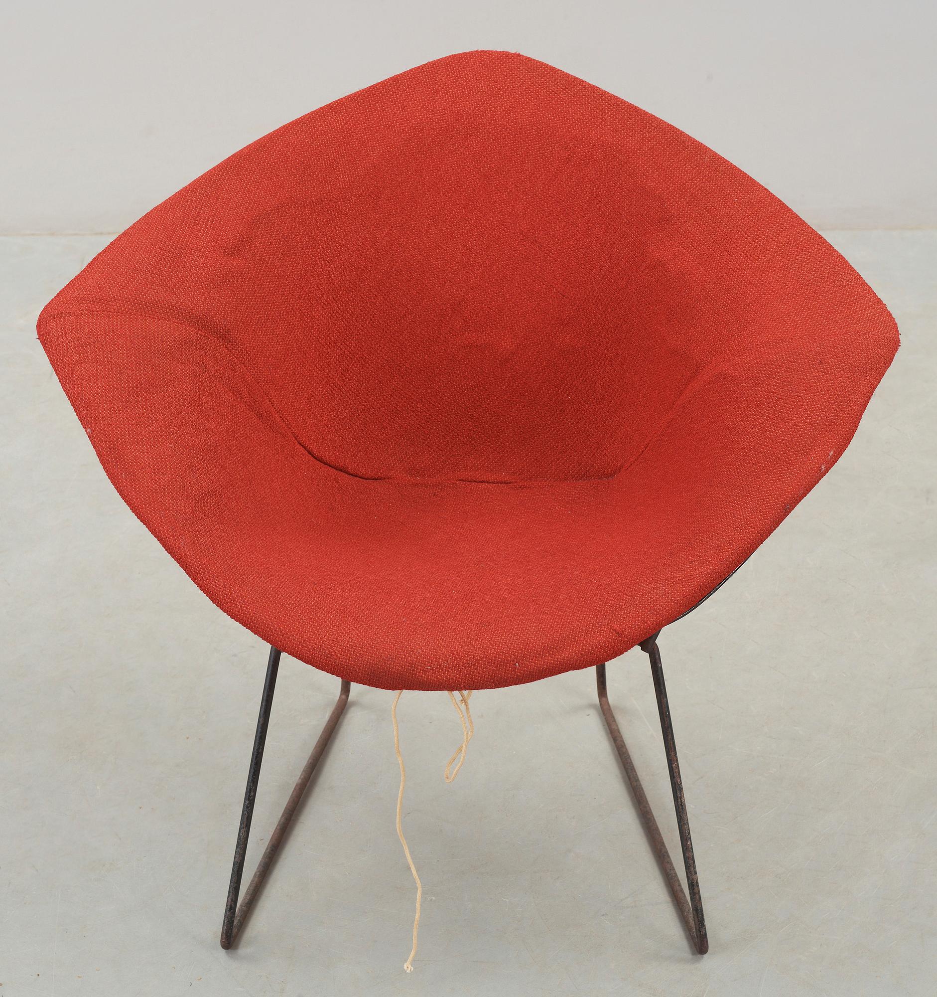 STOL, "Diamond chair", Harry Bertoia, 1900-talets andra hälft.