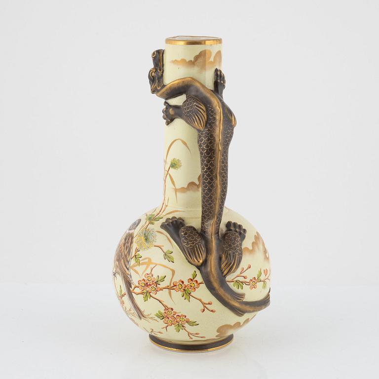 A vase, Gustafsberg, dated 1888.