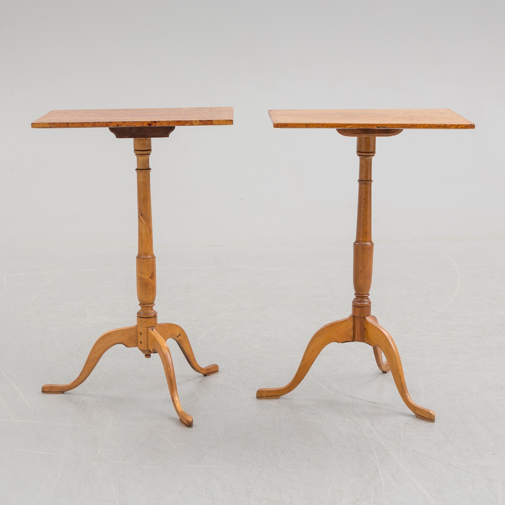 FÄLLBORD, 2 st, 1800-talets första hälft.