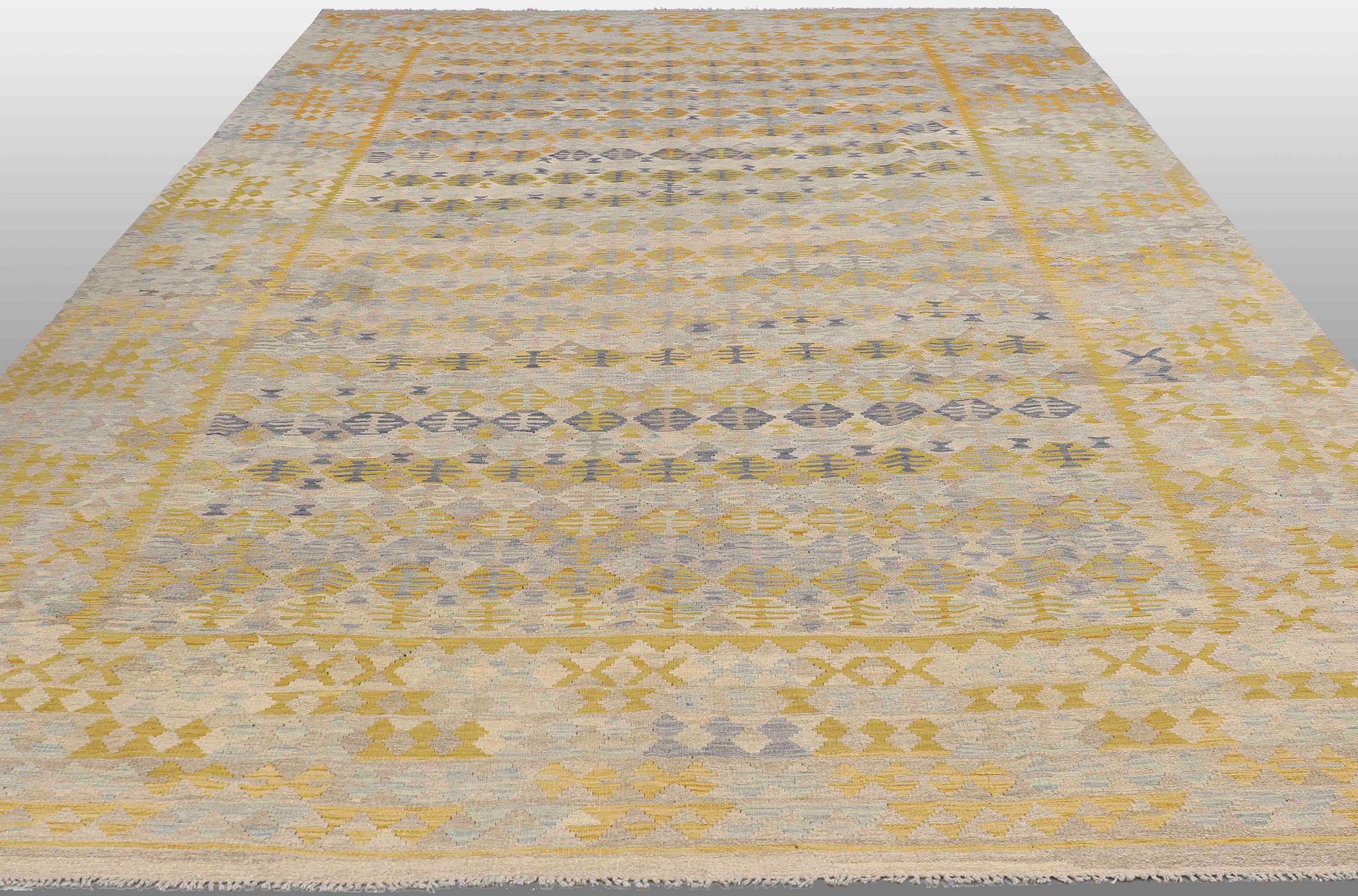 An oriental kilim, around 491 x 308 cm.