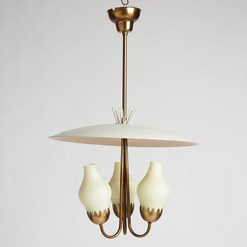 Hans Bergström, a ceiling lamp, model "95", ateljé Lyktan, Sweden 1940-50s.