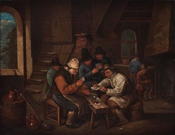 Adriaen van Ostade Follower of, The card players.