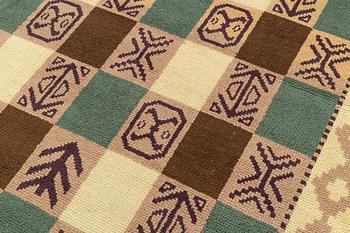 A Swedish knotted pile carpet, c 243 x 175 cm.