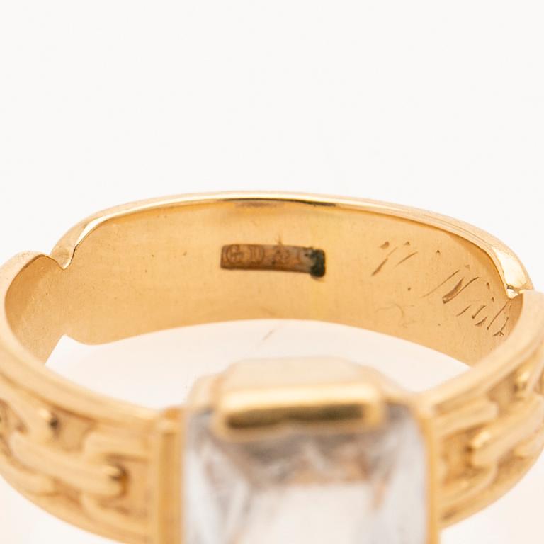 Ring, 18K guld, G. Dahlgren & Co, Malmö, 1900-talets andra hälft.