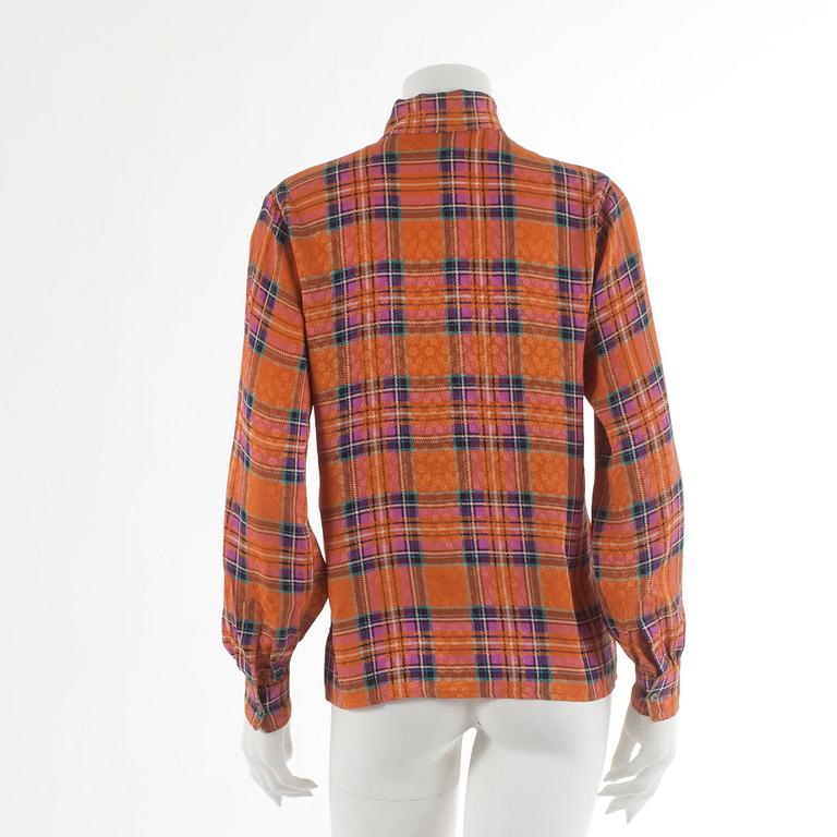 YVES SAINT LAURENT, a patterned blouse, size 38.